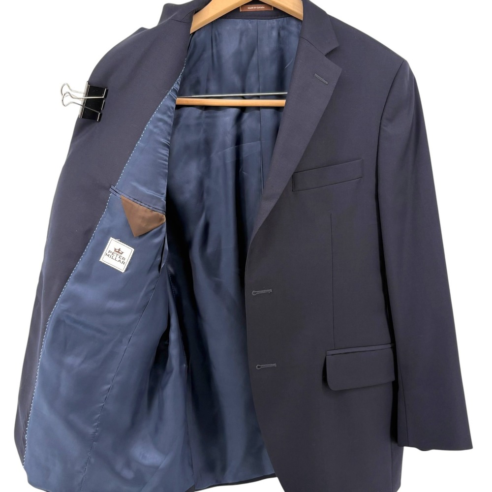Peter Millar Mens 38S Navy Blue 100% Wool 2-Button Blazer Sport Coat Canada